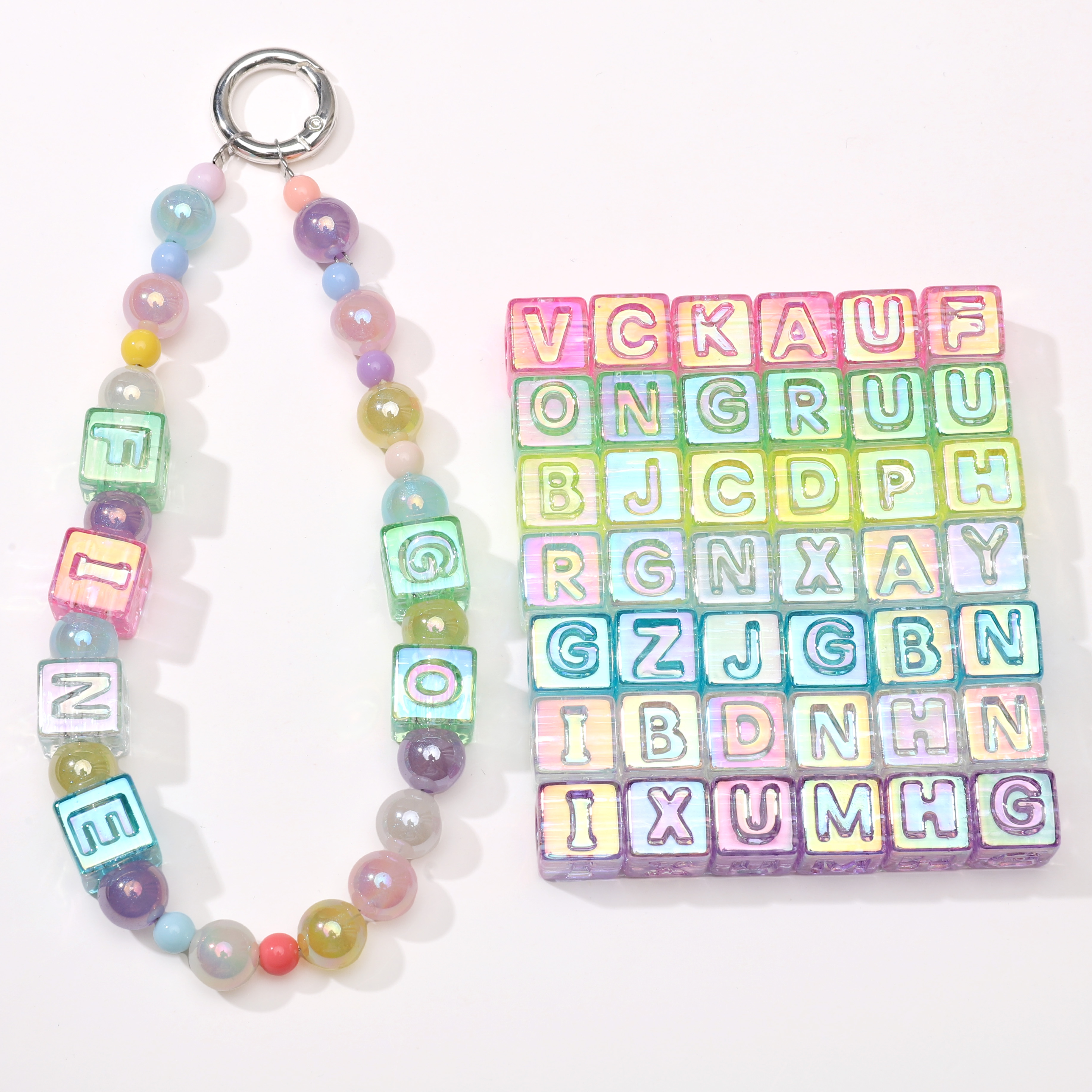 Fine Jewelry & Watches Photos - 10Pcs beading Colorful Clear Letter Beads