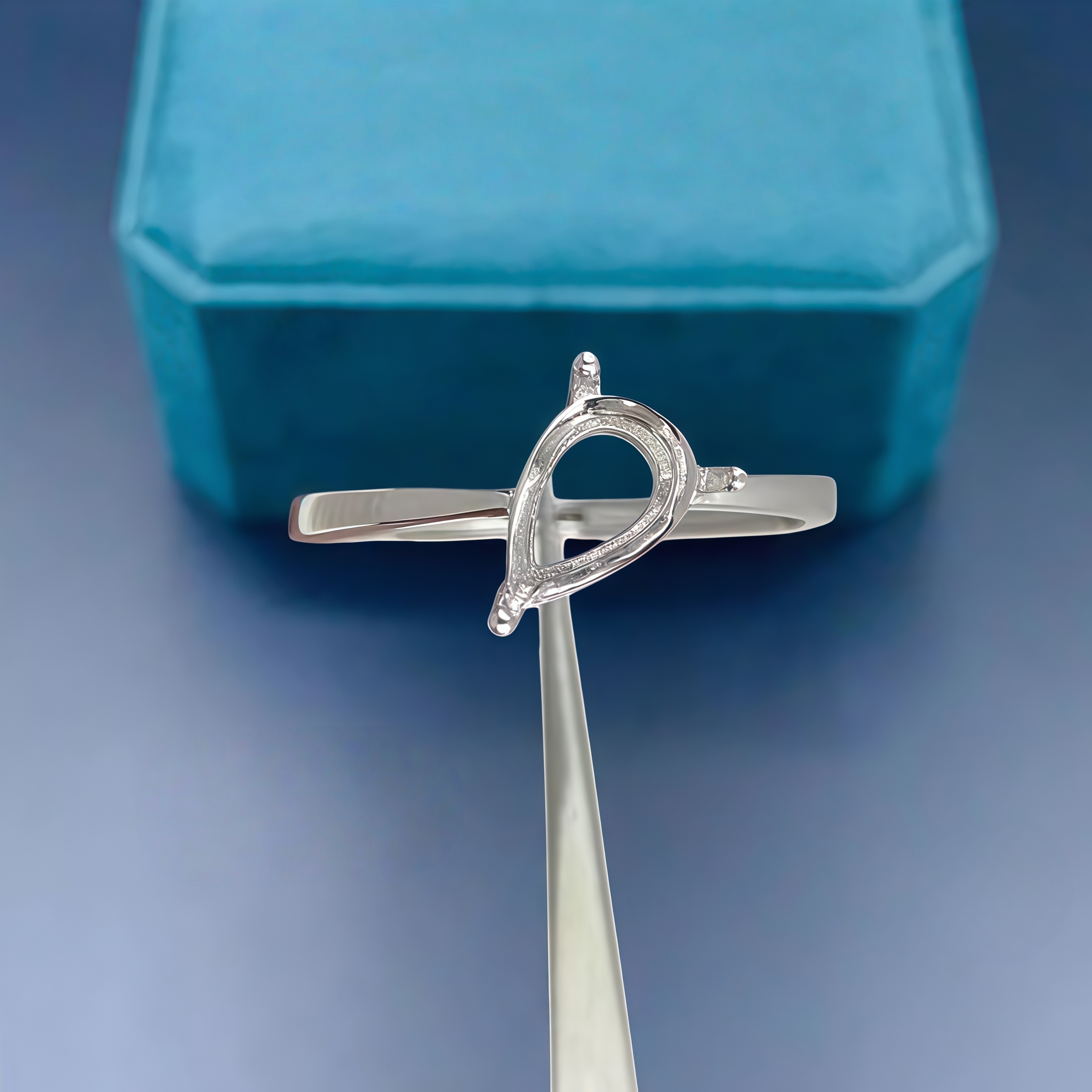 Sterling Silver Ring - Fashion DIY Ring Empty Holder S925