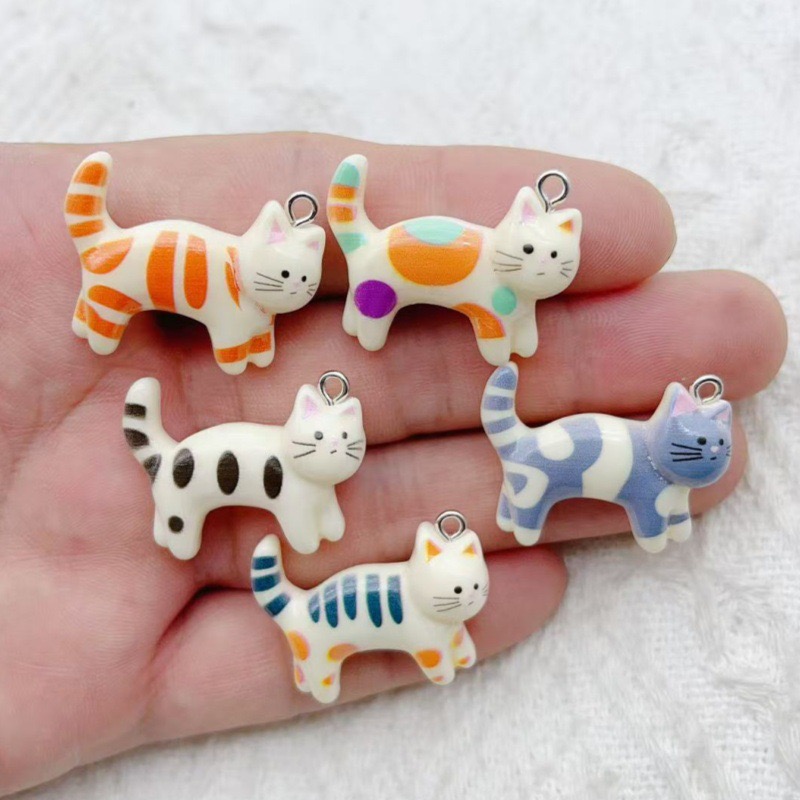 Jewelry & Watches Bench - 10pcs resin cartoon cat animal jewelry