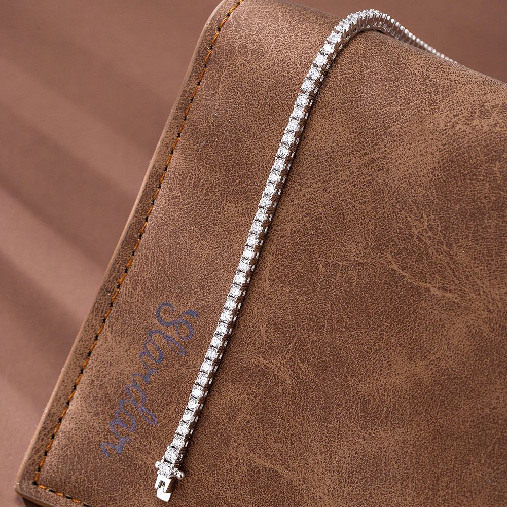 Tennis Bracelet Cubic - YLMyself Pure 925 Silver Tennis Bracelet