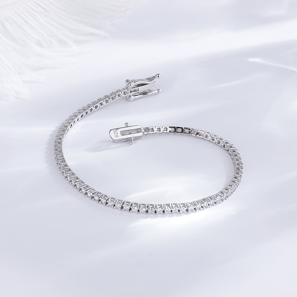 YLMyself 925 Sterling Silver T - Tennis Bracelet Cubic ulasan dan harga