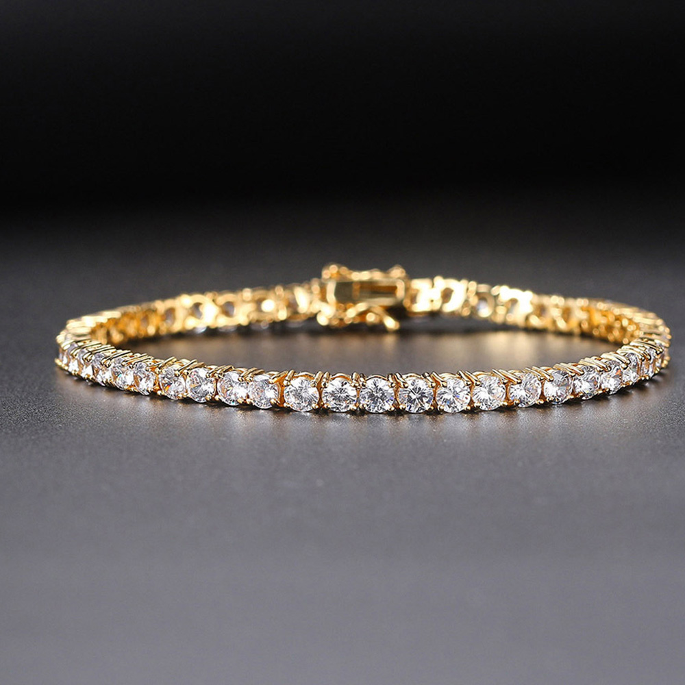 Solid Silver Fine Jewelry Chai - Tennis Bracelet Cubic ulasan dan harga