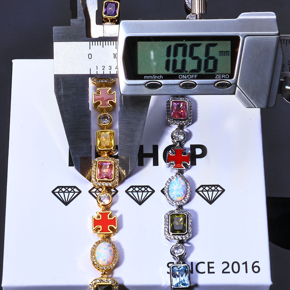 NY 10mm Colorful Gemstone Tenn - Tennis Bracelet Cubic ulasan dan harga