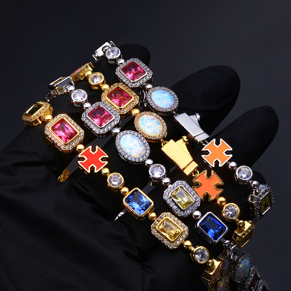 NY 10mm Colorful Gemstone Tenn - Tennis Bracelet Cubic ulasan dan harga