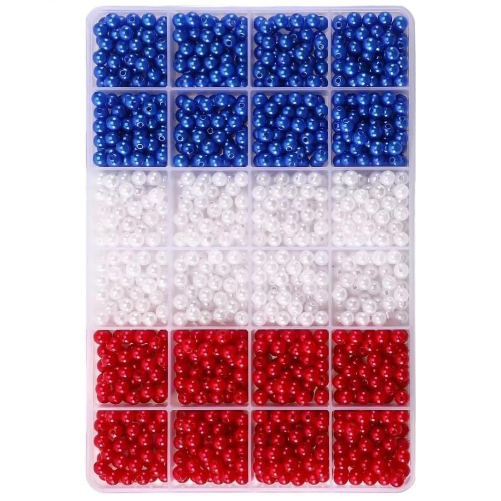1205pcs 6mm， Red, white, and b - Fine Jewelry & Watches Photos ulasan dan harga