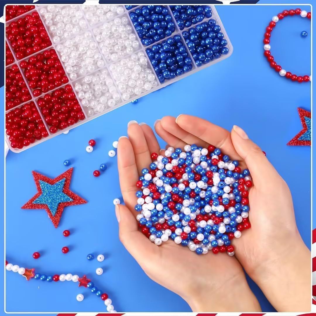 1205pcs 6mm， Red, white, and b - Fine Jewelry & Watches Photos ulasan dan harga