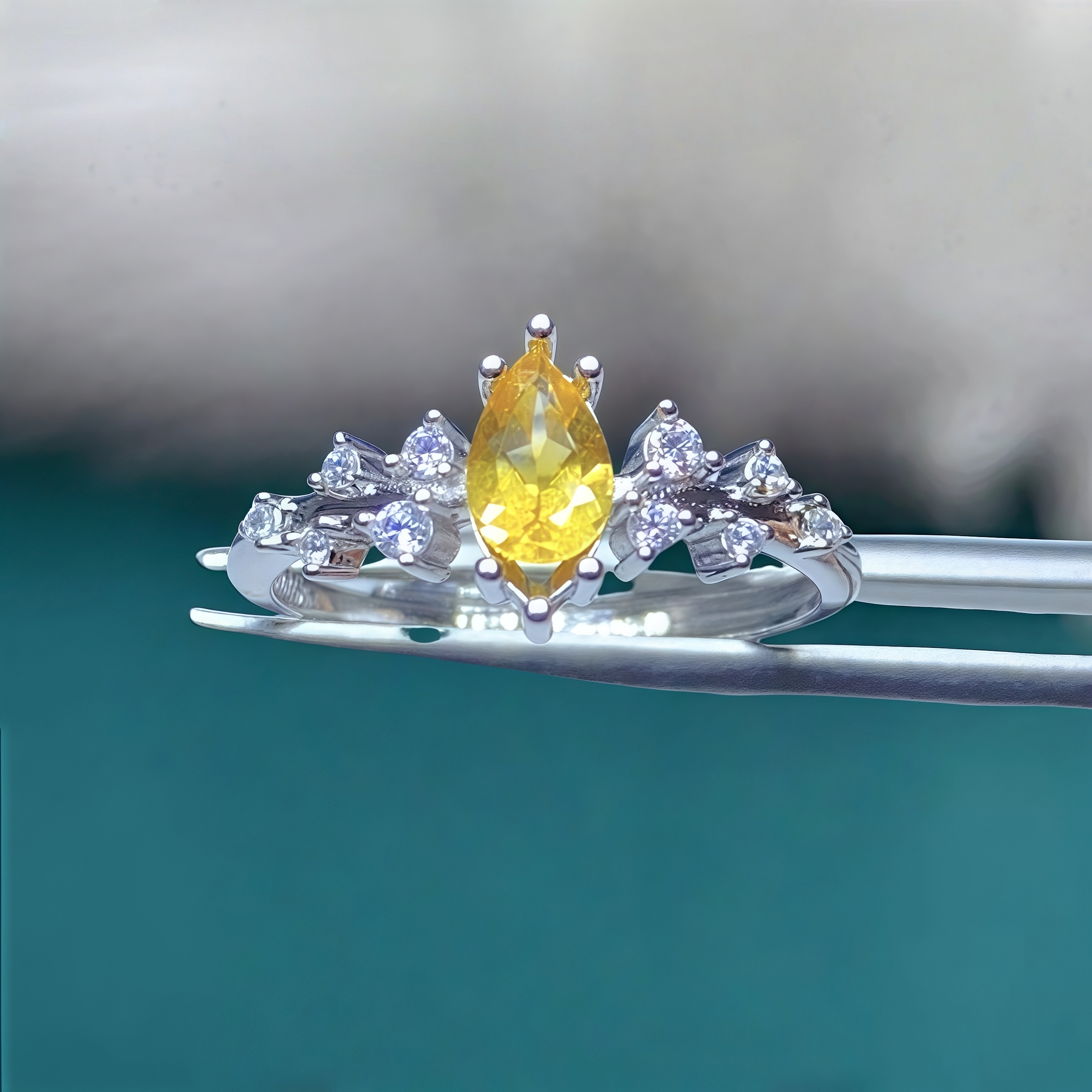 Setting 4*8mmHorse eye Shape S - Sterling Silver Ring ulasan dan harga