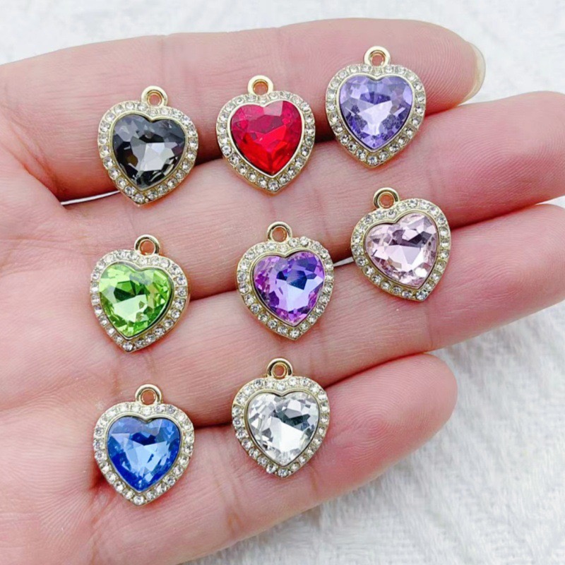 10pcs heart-shaped inlaid colo - Jewelry & Watches Bench ulasan dan harga