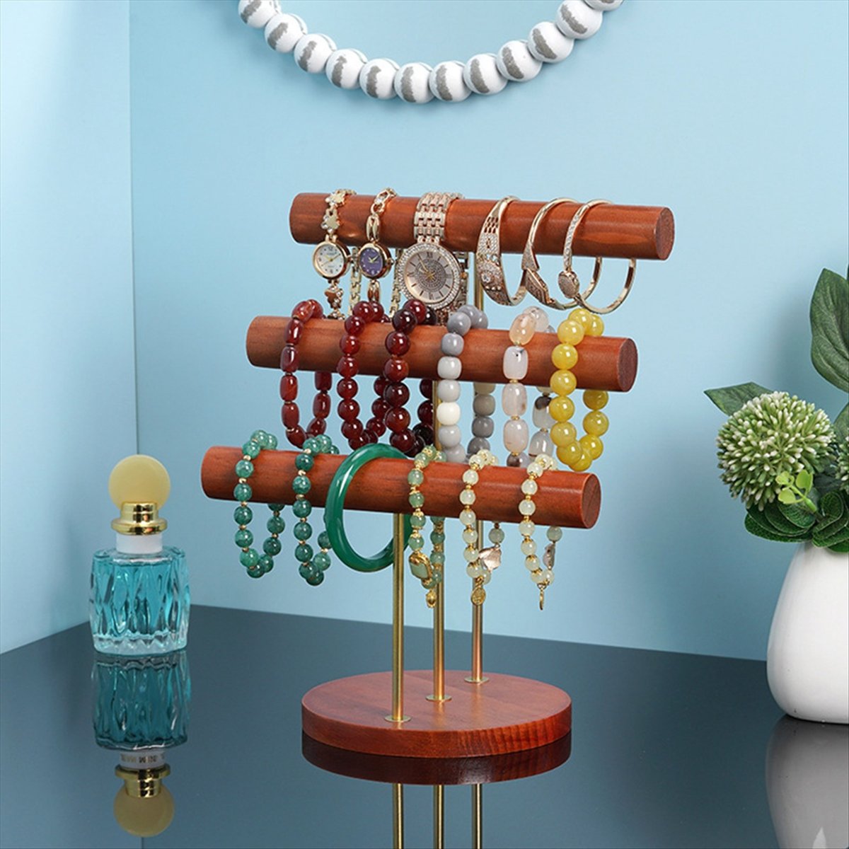 ABQR Solid Wood Large Jewelry  - Jewelry & Watches Bench ulasan dan harga