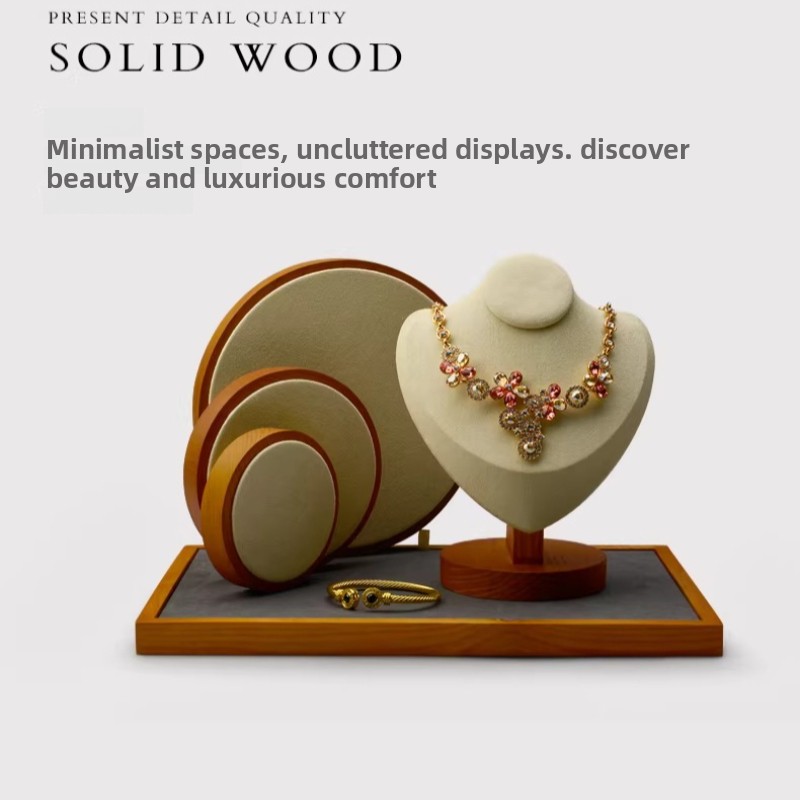 Solid Wood Jewelry Display Tra - Jewelry Stores With Watches ulasan dan harga