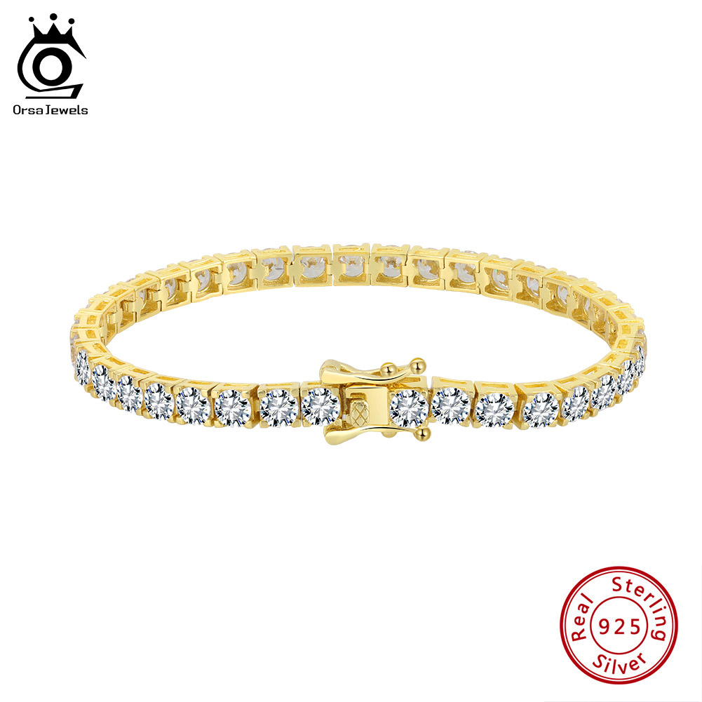 ORSA JEWELS 2mm 3mm 4mm 5A Cub - Tennis Bracelet Cubic ulasan dan harga
