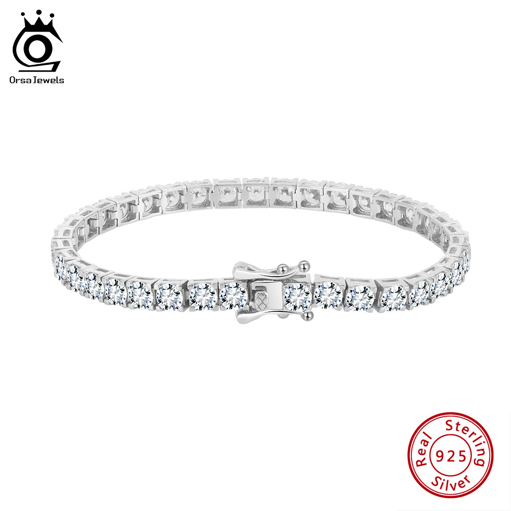 ORSA JEWELS 2mm 3mm 4mm 5A Cub - Tennis Bracelet Cubic ulasan dan harga