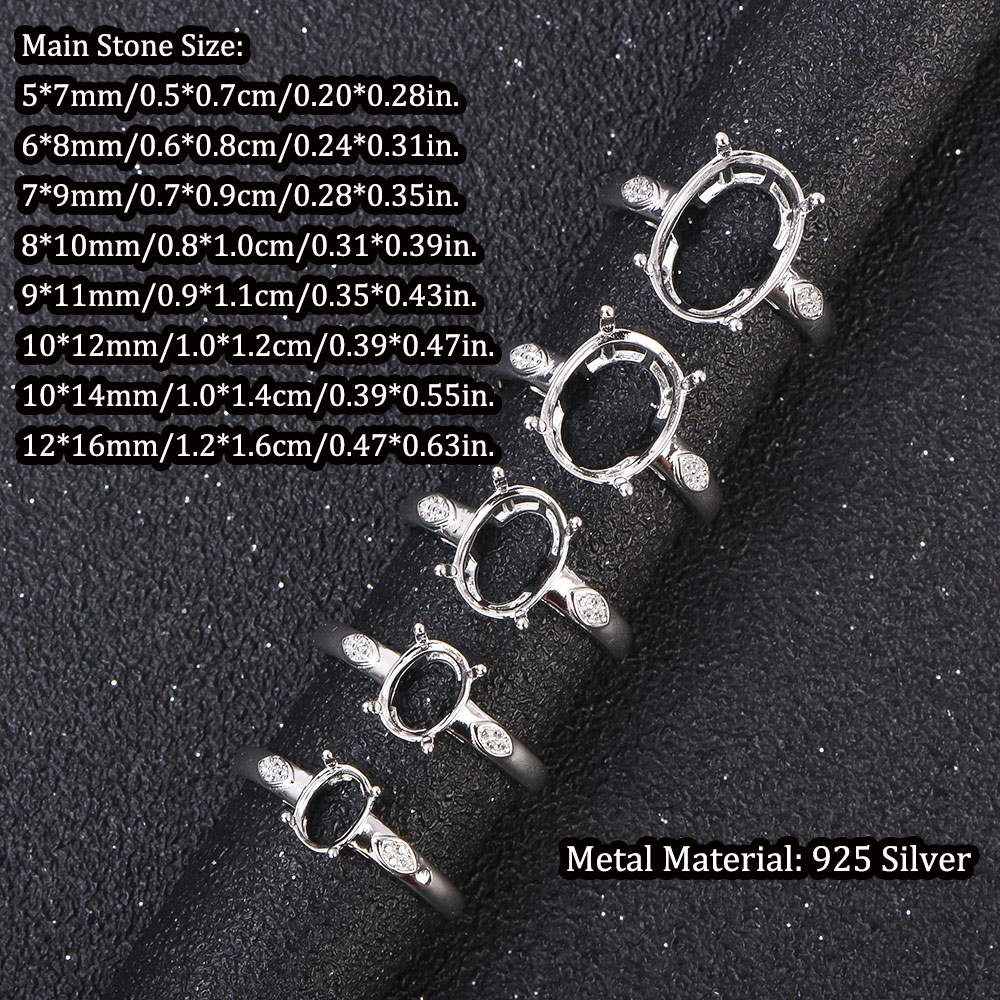 5x7-12x16mm Ring Blank 925 Ste - Sterling Silver Ring ulasan dan harga