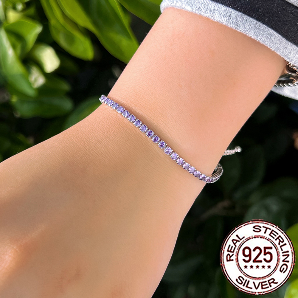 CWWZircons 100% 925 Sterling S - Tennis Bracelet Cubic ulasan dan harga