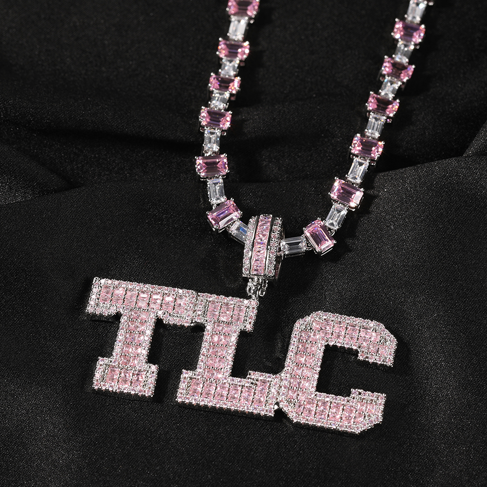 Uwin Pink Baguette Letters Cus - Tennis Bracelet Cubic ulasan dan harga