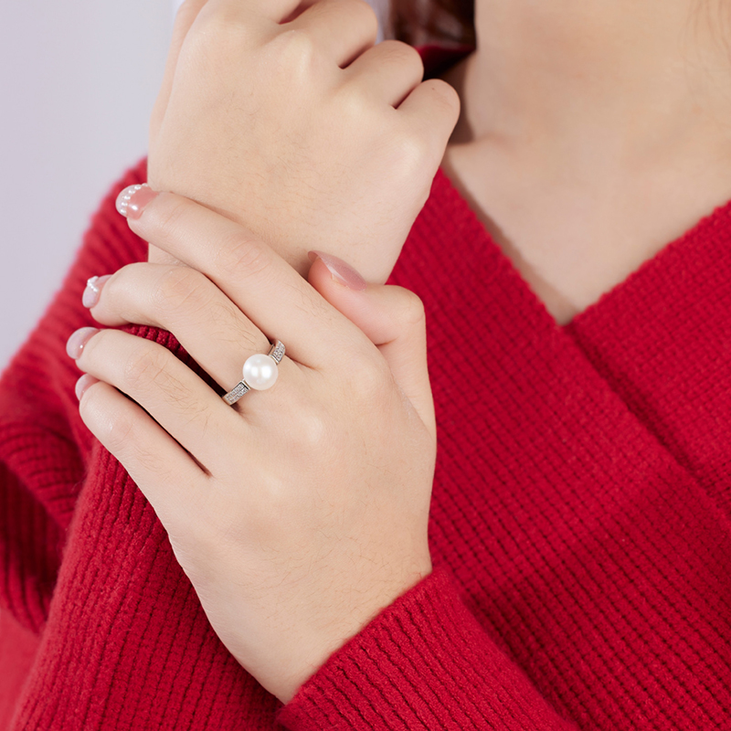 Real Natural Freshwater Pearl  - Sterling Silver Ring ulasan dan harga