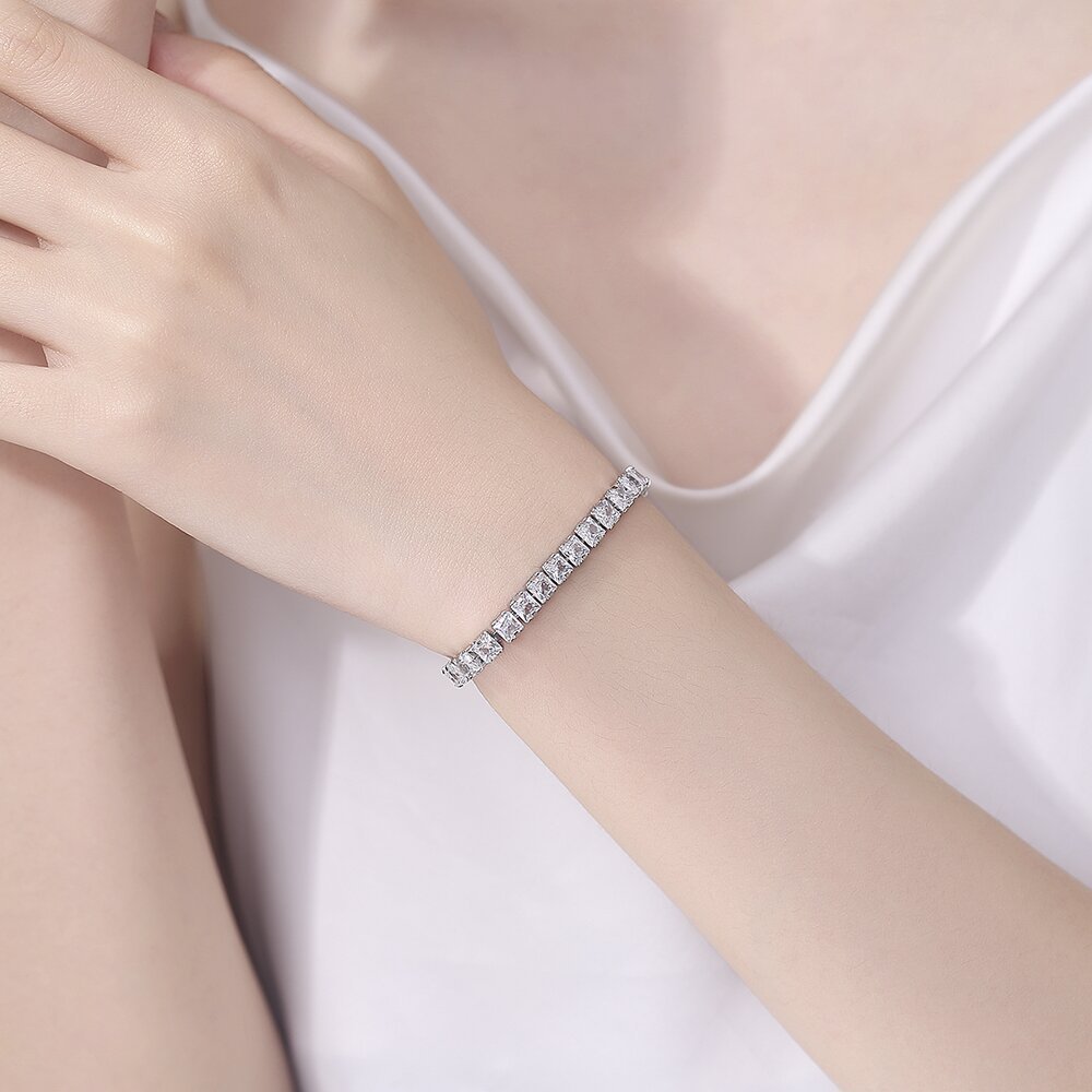 925 Sterling Silver 4MM Cubic  - Tennis Bracelet Cubic ulasan dan harga