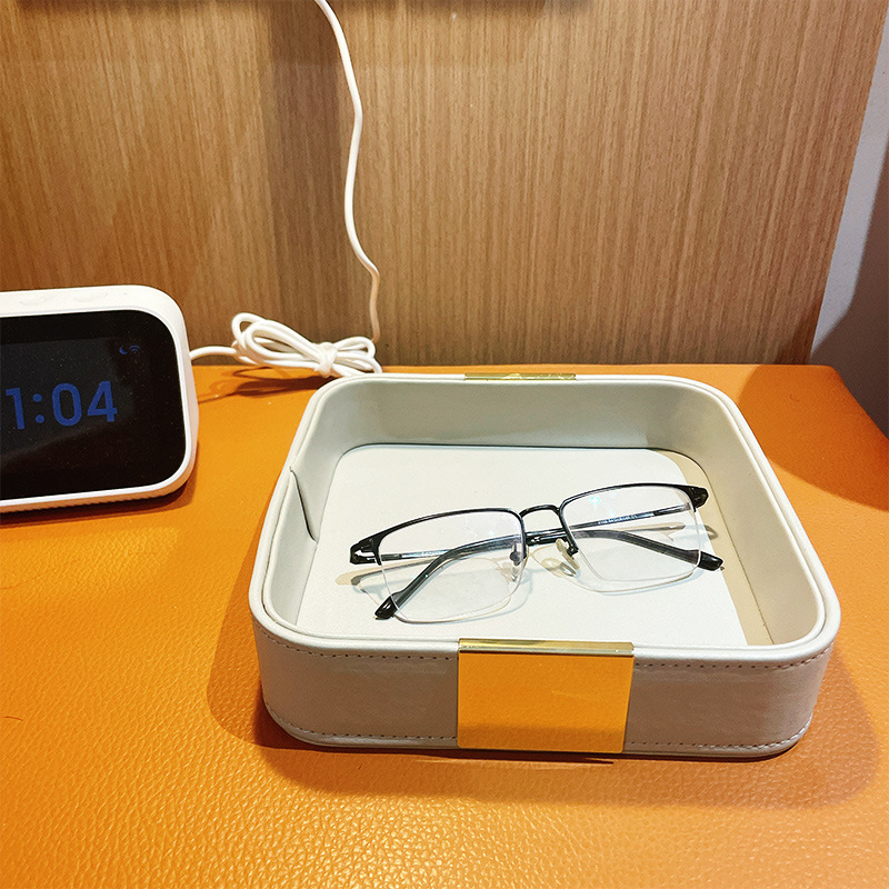 Leather Desk Tray Desktop Stor - Jewelry Stores With Watches ulasan dan harga