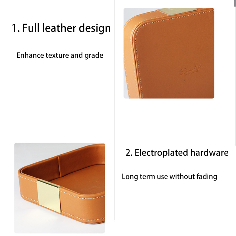 Leather Desk Tray Desktop Stor - Jewelry Stores With Watches ulasan dan harga