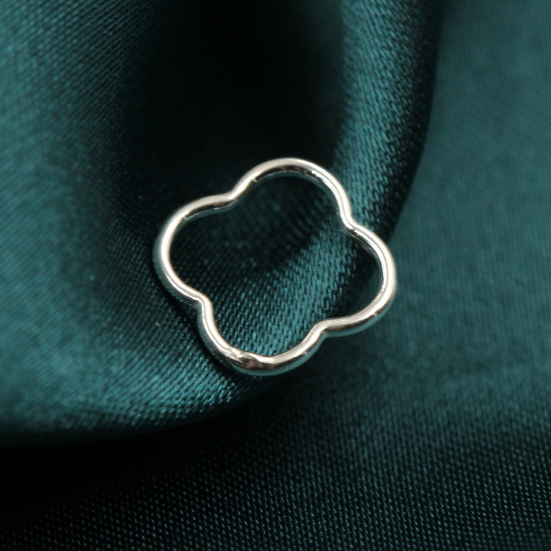 10mm Four-Leaf Clover Jump Rin - Sterling Silver Ring ulasan dan harga