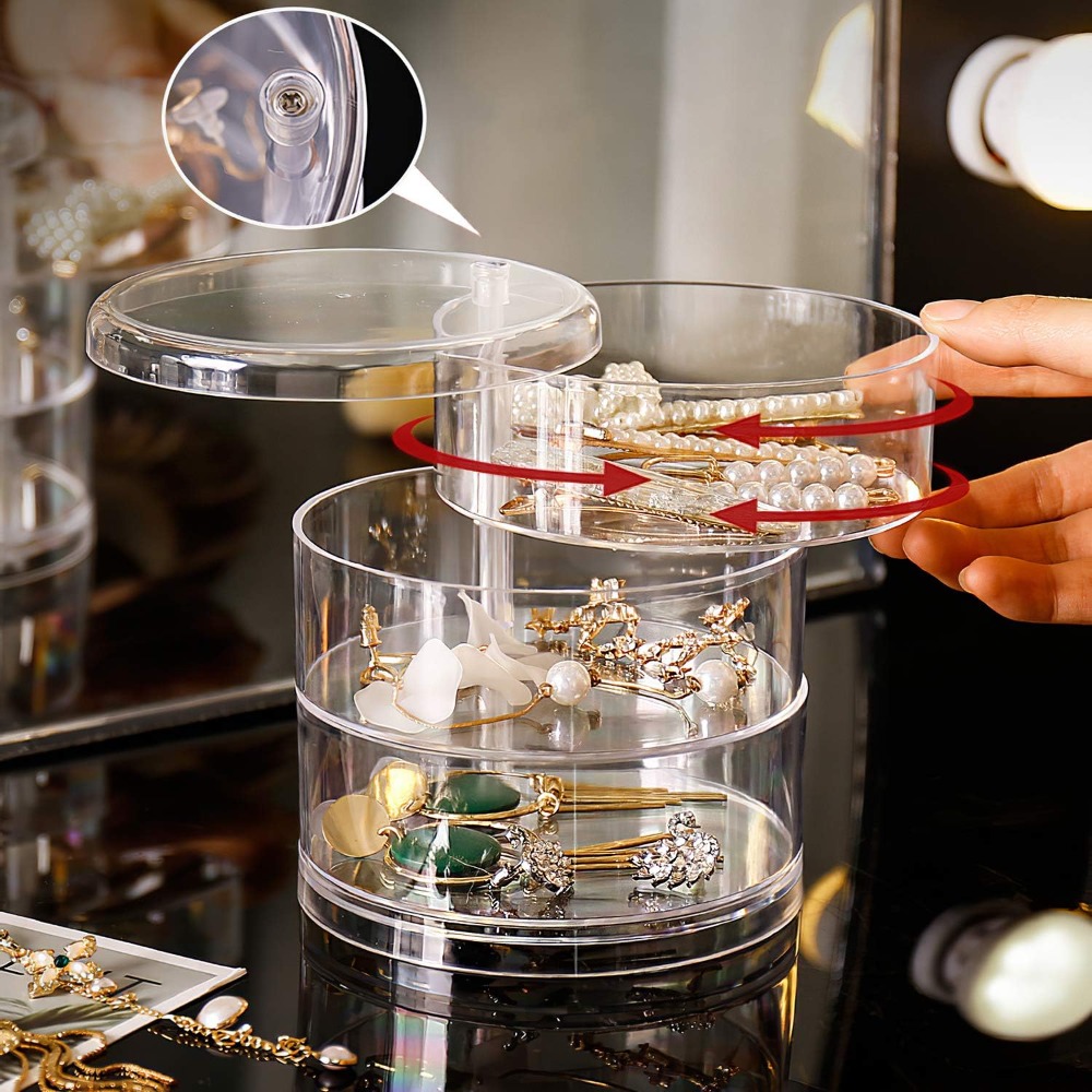 360 Rotating Jewelry Organizer - Jewelry & Watches Bench ulasan dan harga