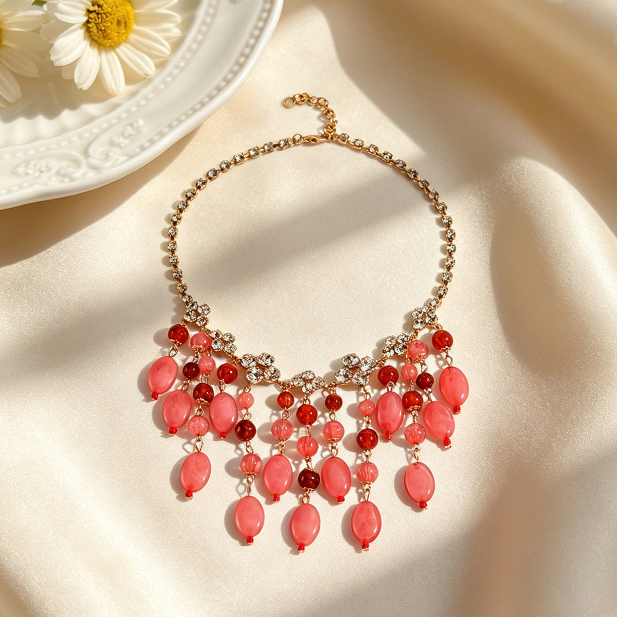 Trendy Pink Red Teardrop Beade - Jewelry & Watches Bench ulasan dan harga