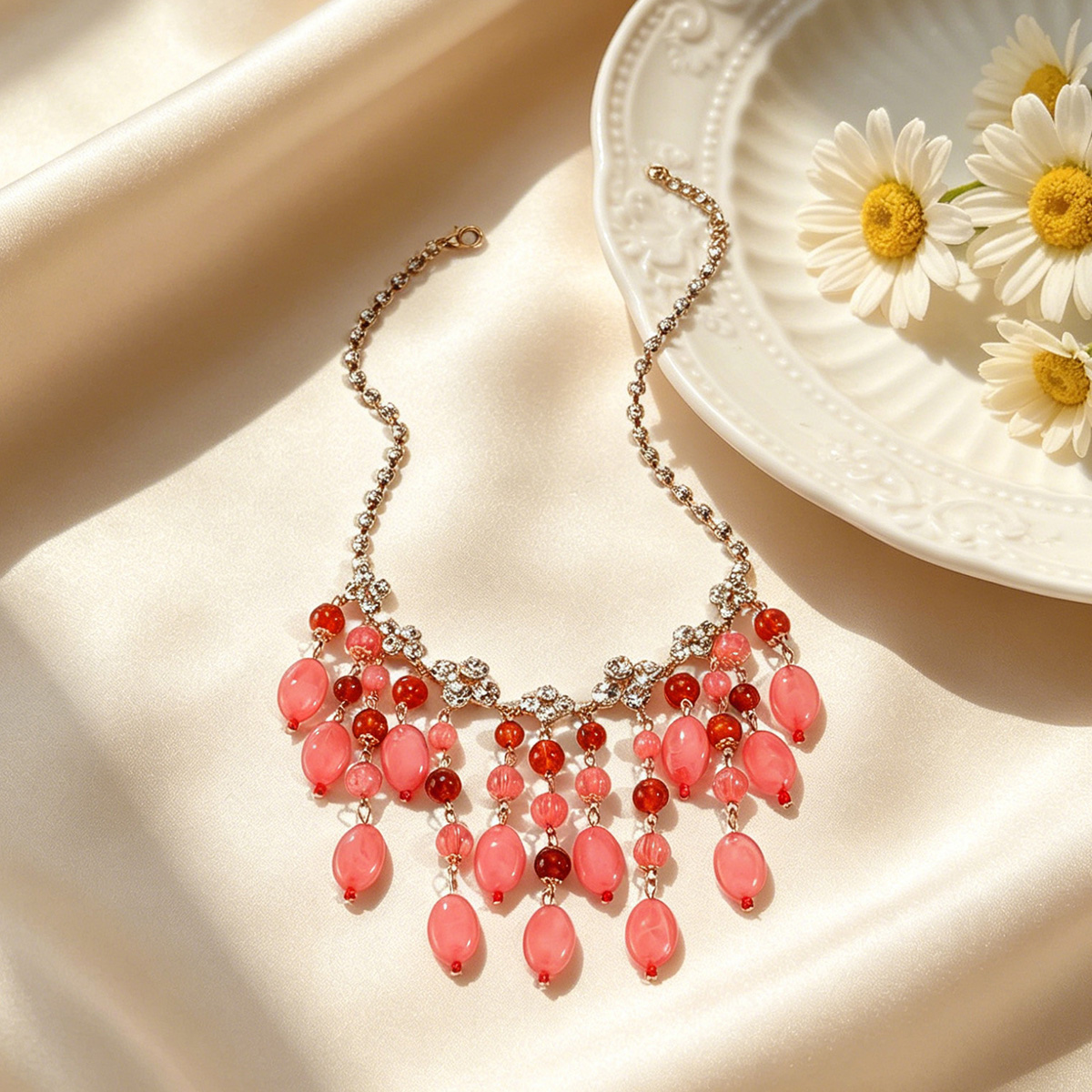 Trendy Pink Red Teardrop Beade - Jewelry & Watches Bench ulasan dan harga