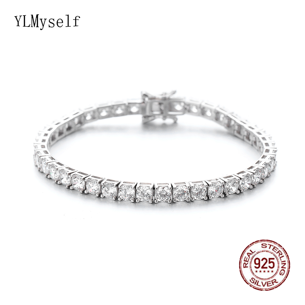YLMyself 925 Silver Tennis Bra - Tennis Bracelet Cubic ulasan dan harga