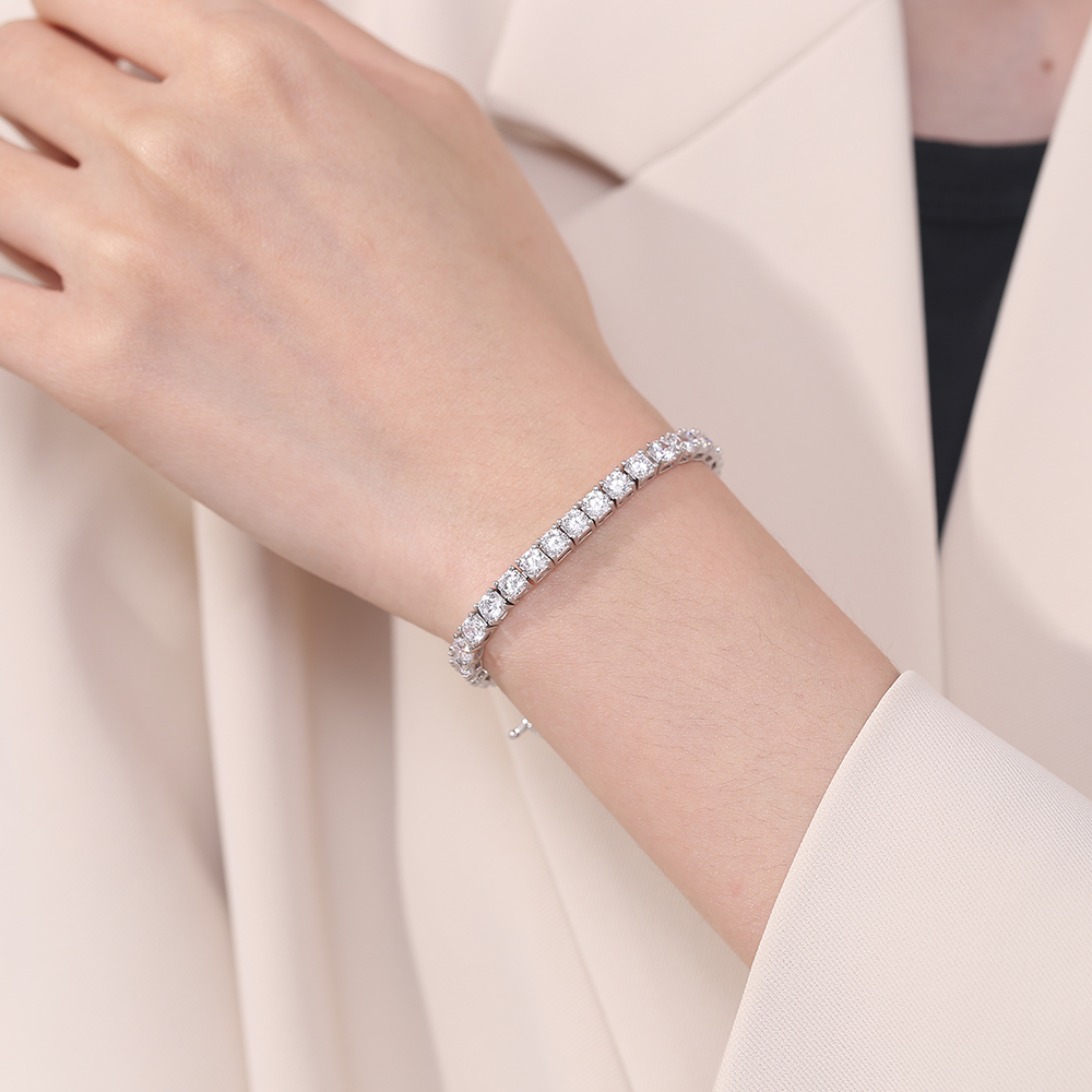 YLMyself 925 Silver Tennis Bra - Tennis Bracelet Cubic ulasan dan harga