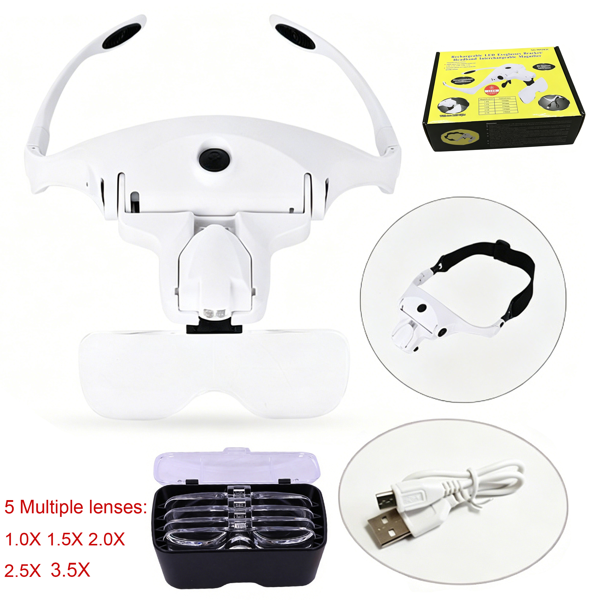 Rechargeable Headband Magnifyi - Jewelry And Watches Inc ulasan dan harga
