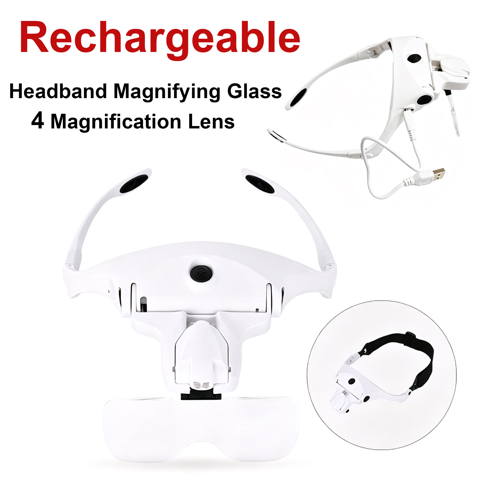 Rechargeable Headband Magnifyi - Jewelry And Watches Inc ulasan dan harga