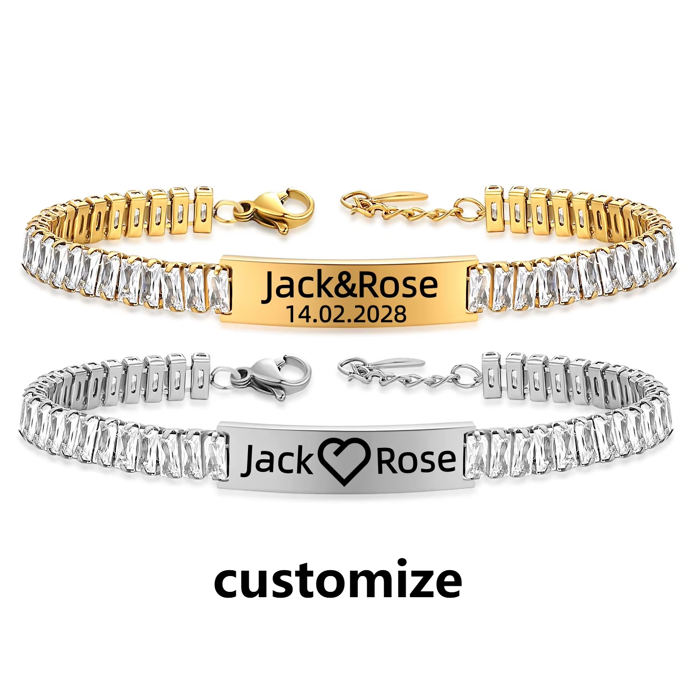 Customized Personalized Tennis - Tennis Bracelet Cubic ulasan dan harga